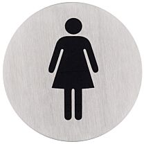 Pictogram - Dames - RVS - ø 75 mm