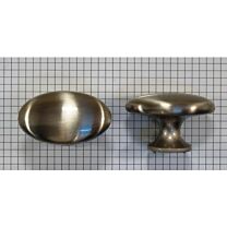 Knop ovaal - RVS Look - 60 x 38 mm