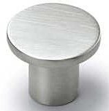 Meubelknop - Zamak - ø 28 - 23 mm - Inox Look