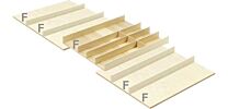 Set Bestekinzet LiniQ - Hout - Universeel - Drie kleuren - Kastbreedte: 100 - 120 cm