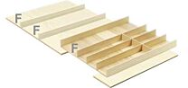 Set Bestekinzet LiniQ - Hout - Universeel - Drie kleuren - Kastbreedte: 80 - 90 cm