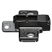 Blum Kruismontageplaat voor euroschroeven - Onyx Zwart - 6 mm