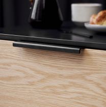 Meubelgreep - Aluminium - Zwart Geborsteld - Twee Lengtes: 40 en 200 mm