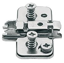 Blum kruismontageplaat - 0 mm - Met Euroschroeven