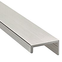 Greeplijst Bump - Aluminium - Inox Look - Lengte: 2500 mm 