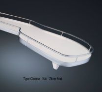 LeMans II Classic - Deurbr: 60 cm - Wit/Zilver Mat