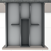 Set 5 - Modulaire Bestekindeling - Universeel - Antraciet - Ladebr: 300 t/m 600 mm