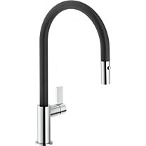 Reginox Keukenkraan + Handdouche - Japura R31551 - Zwart/Chroom - Hoogte: 430 mm