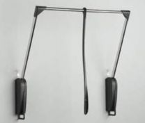 Garderobelift - Servetto Achterwandbevestiging - Zwart/ Nikkel - 10 kg