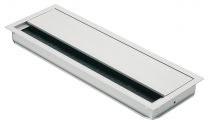Kabeldoorvoer - Aluminium - 320 x 110 x 25 mm - Borstelafdichting - Drie Kleuren: Zilver, Zwart, Wit