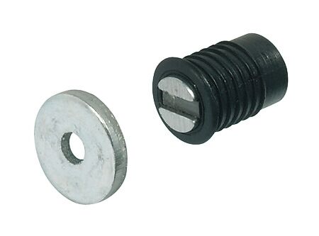 Magneetsluiting - Trekkracht: 2 kg - Zwart - Inboor: ø 8 mm/Diepte: 13.8 mm