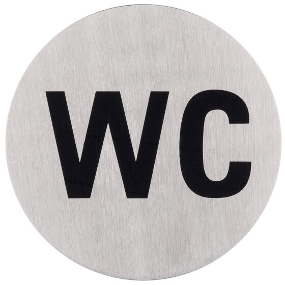 Pictogram - WC - RVS - ø 75 mm