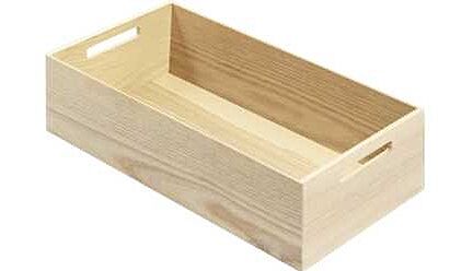 LiniQ Ladebakje met handgrepen - Hout - Universeel - Drie kleuren
