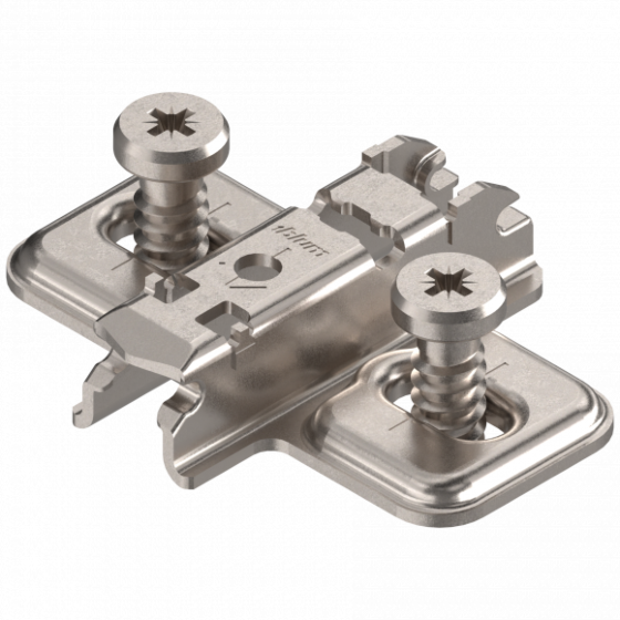 Blum kruismontageplaat  - Met Euroschroeven - 3 mm