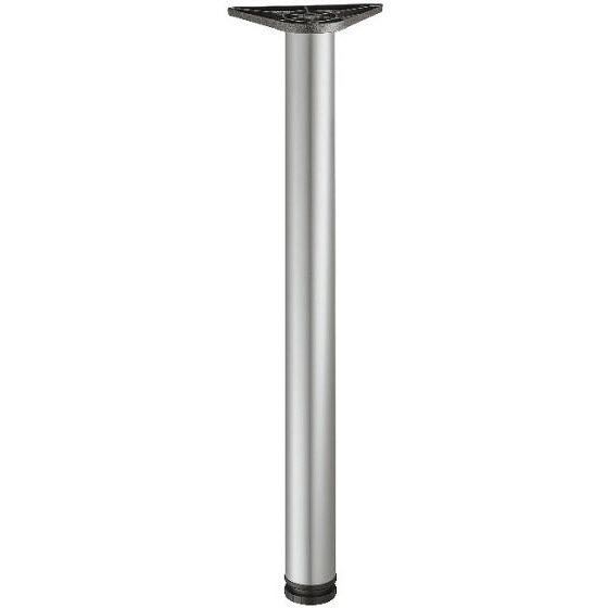 Tafelpoot, cilindrisch - RVS Look - Ø 80 mm - Hoogte: 710 mm - 1 Stuk