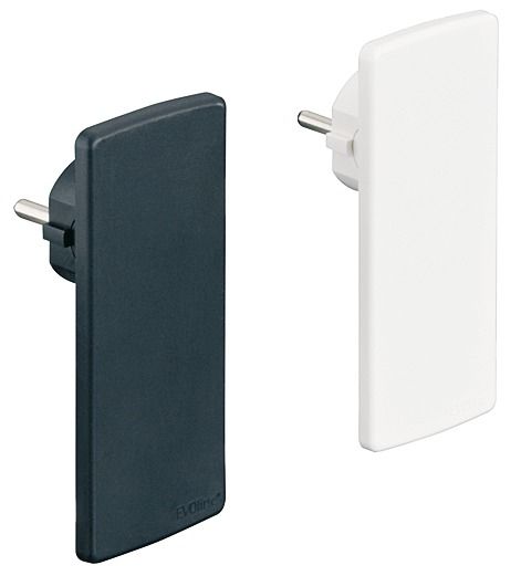 EVOline Plug - Platte stekker - 5 mm - Zonder - Kleur: Zwart en Wit