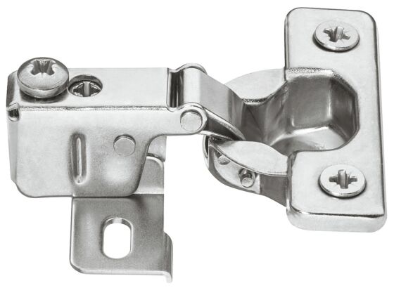 Scharnier met korte arm - Deurdikte vanaf 12 mm - 95° - Tip On - Om te persen