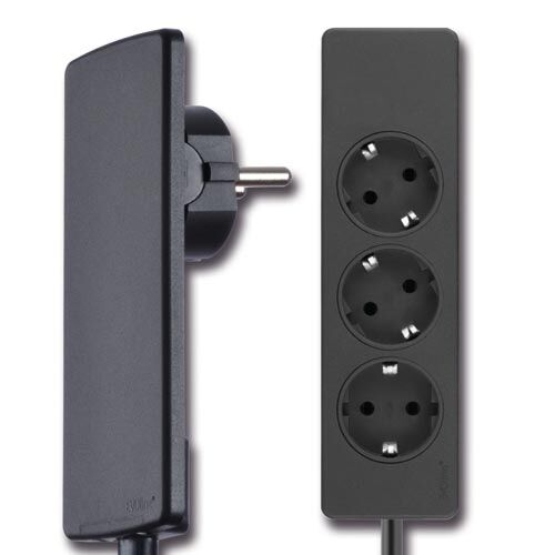 Plug met 3-voudige stekkerdoos - 5 mm - Meubelbeslagshop.nl