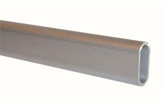 Kledingroede Aluminium - 30x15 mm - Lengtes: 1000 en 1200 - Dikte: 2 mm