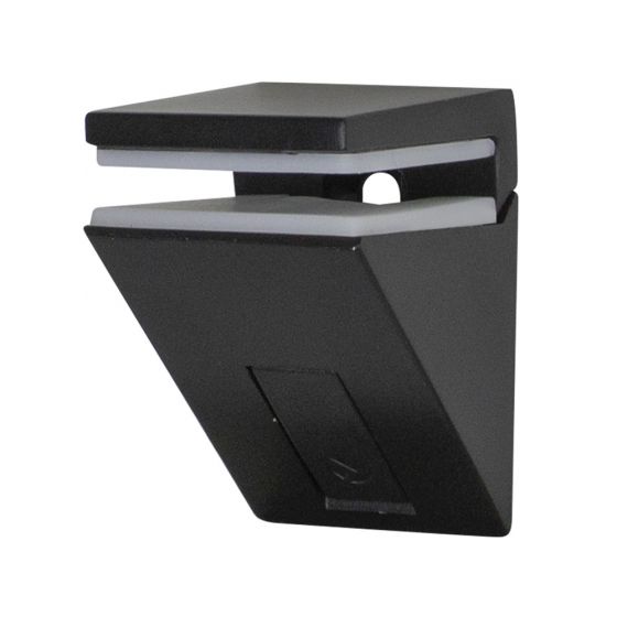 Verstelbare Glas-Plankdrager Mini - Zwart Mat - 1 stuk