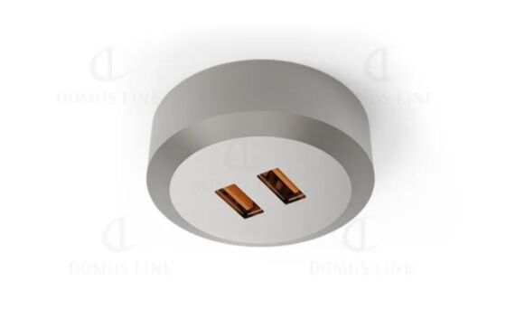 Ring voor USB lader type Subby - Opbouw - Zwart en RVS Look