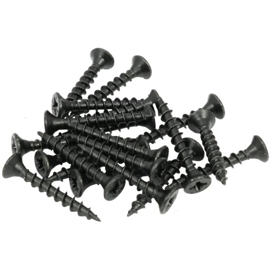 Schroeven - ø 4 mm - Lengtes: 16, 20, 25, 30, 40 mm - Pozidrive - Zwart - 20 Stuks