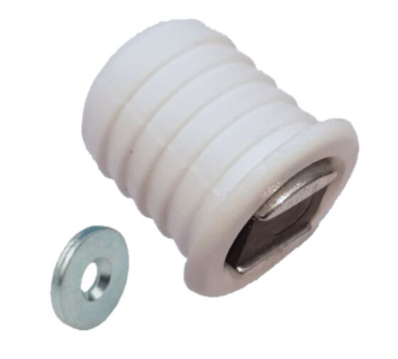 Magneetsluiting - Trekkracht: 4 kg - Wit - Inboor ø 12 mm/Diepte: 13 mm