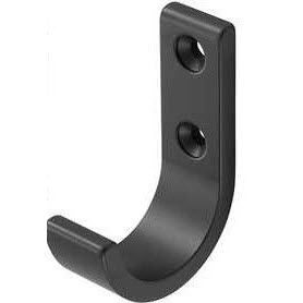 Garderobehaak - Aluminium - Zwart mat - Hoogte: 55 mm
