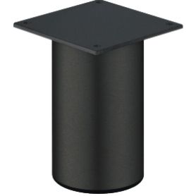 Meubelpoot - Aluminium - Zwart - Diameter: 60 mm - 50 mm