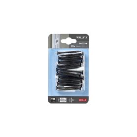 Set zwarte schroeven en pluggen - ø 4.5 - Lengte: 50 mm - 20 Stuks