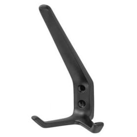 Garderobehaak - Aluminium - Zwart - Hoogte: 127 mm