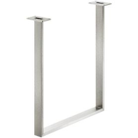 Tafelonderstel - U-Vorm - RVS geborsteld -  720 x 600 mm - Profiel: 60 of 80 mm -60 mm
