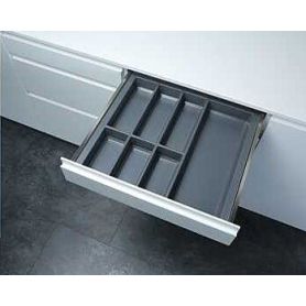 Bestekbak - Kunststof - Universeel - Lade-diepte: 380-450 mm - Antraciet - Breedte: min. 400 - max. 450 mm
