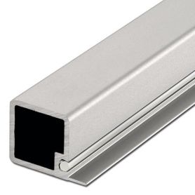 Smartcube Profiel voor 1 Ligger - Zwart en Inox Look - Lengte: 2500 mm-Inox