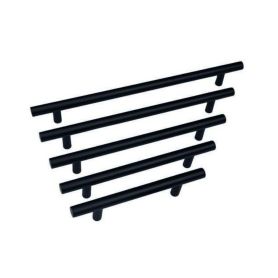  T- greep - RVS - zwart mat - ø 12 mm