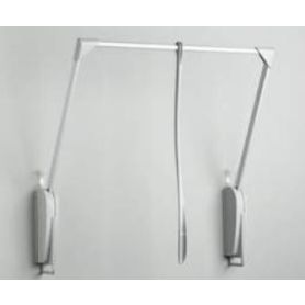 Garderobelift Servetto Achterwandbevestiging - Grijs/Aluminium - 10 kg