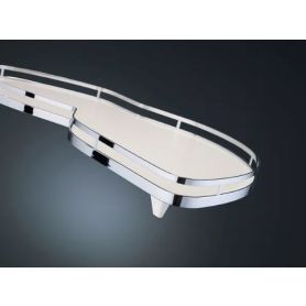 LeMans II Classic - Deurbr: 40 cm - Wit/Chroom-Links uitdraaiend systeem