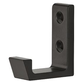 Garderobehaak - Aluminium - Zwart mat - Hoogte: 47 mm