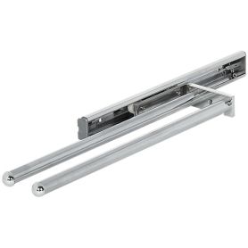 Handdoekhouder - aluminium zilver - 2 armen - 330mm