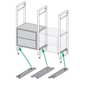 Kasthouder Buitenkant - Zwart Mat - Diepte 320 mm - Set