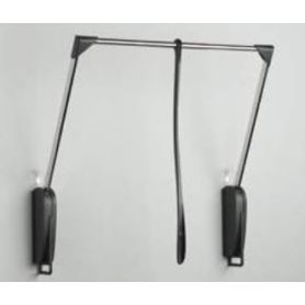 Garderobelift - Servetto Achterwandbevestiging - Zwart/ Nikkel - 10 kg