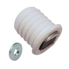 Magneetsluiting - Trekkracht: 4 kg - Wit - Inboor ø 12 mm/Diepte: 13 mm